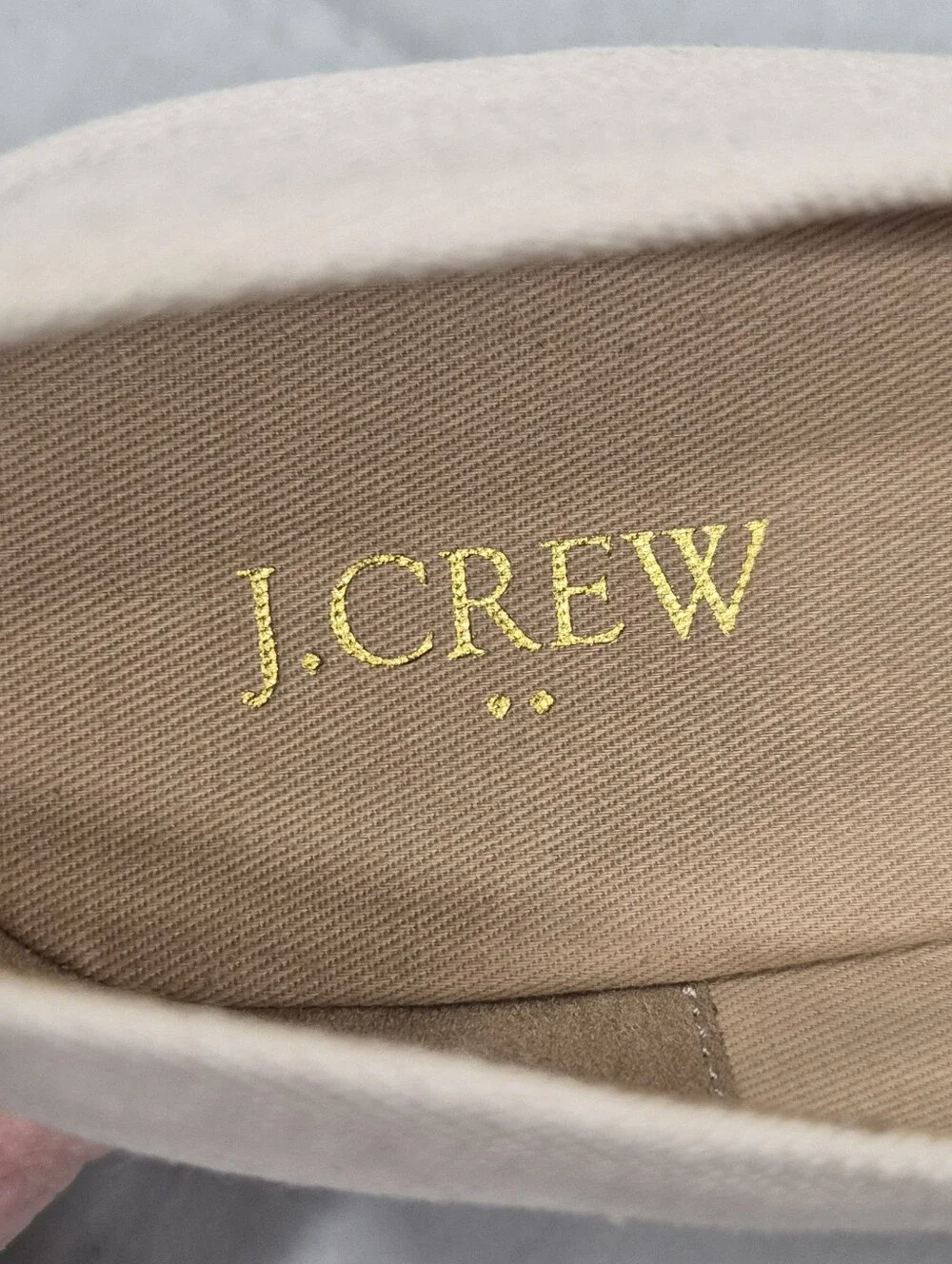 J Crew Espadrilles women's 10.5 beige canvas wedge heel NEW